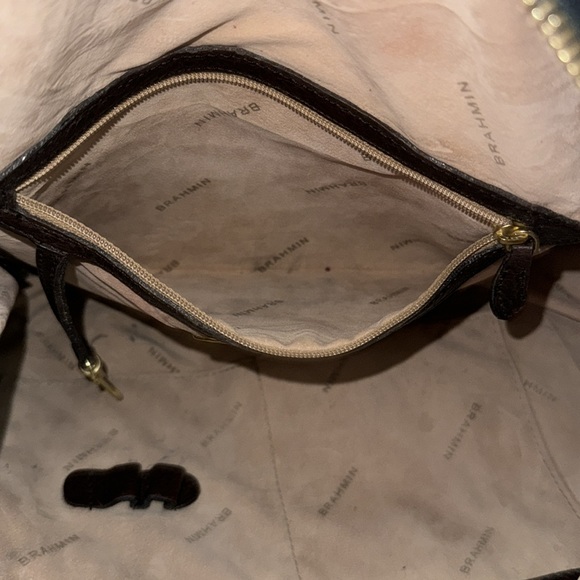 Brahmin EUC Kathleen leather and calf hair hobo bag - Picture 10 of 16